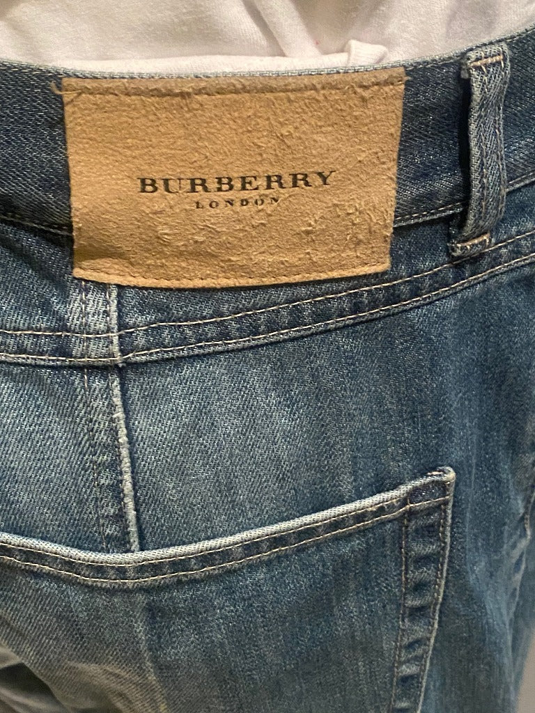 Vintage Styled Burberry Jeans - W34R - Back Leather Patch