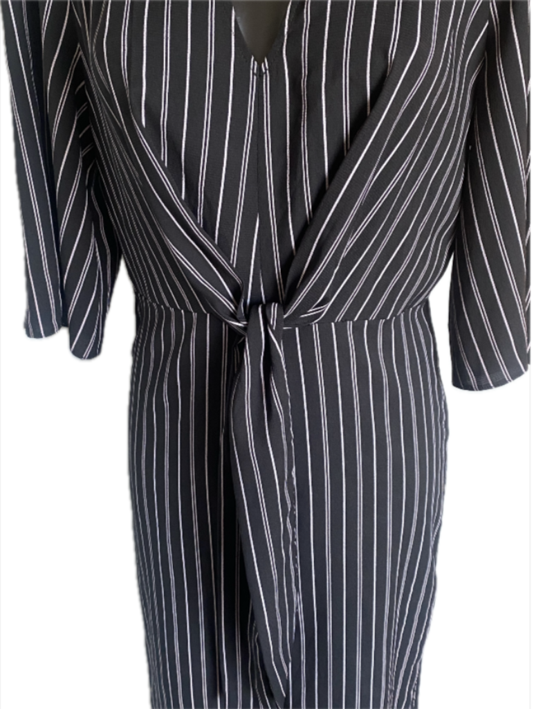 Miss Selfridge Black Jumpsuit Tie Detail