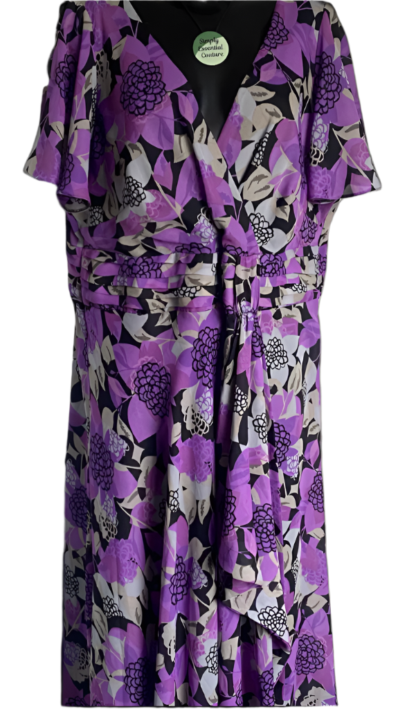 Joanna Hope Purple Chiffon Dress - UK24