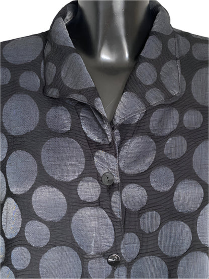 Sahara London Black Long Shirt - UK M