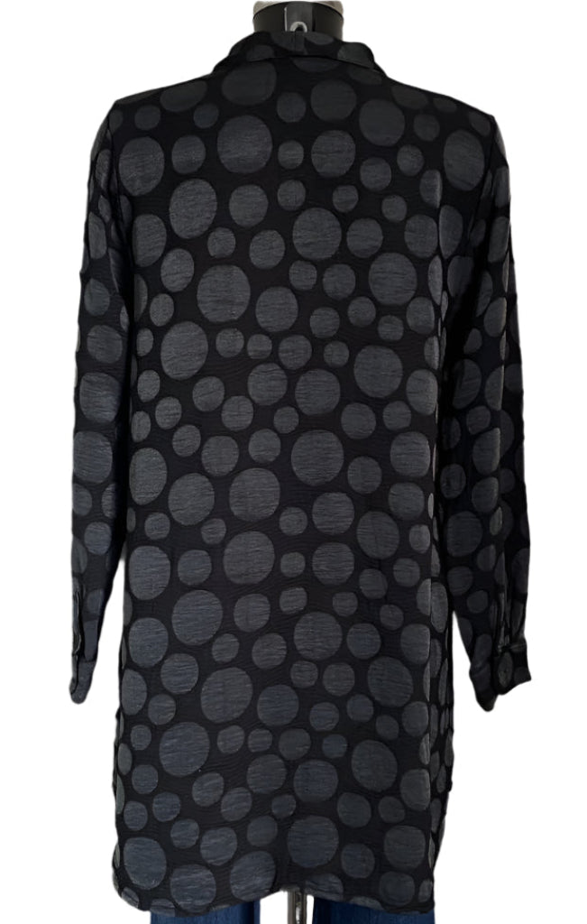 Sahara London Black Long Shirt - UK M