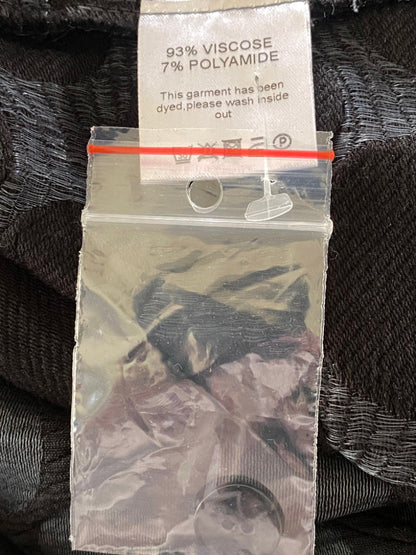Sahara London Black Long Shirt - UK M