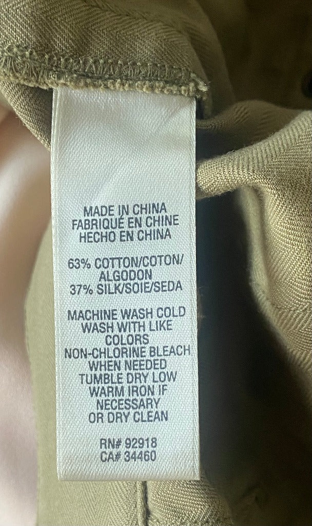 Juicy Couture Khaki Trousers - Silk Mix