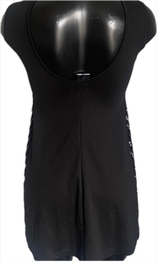 LIPSY Black Sequin Mini Dress - UK10