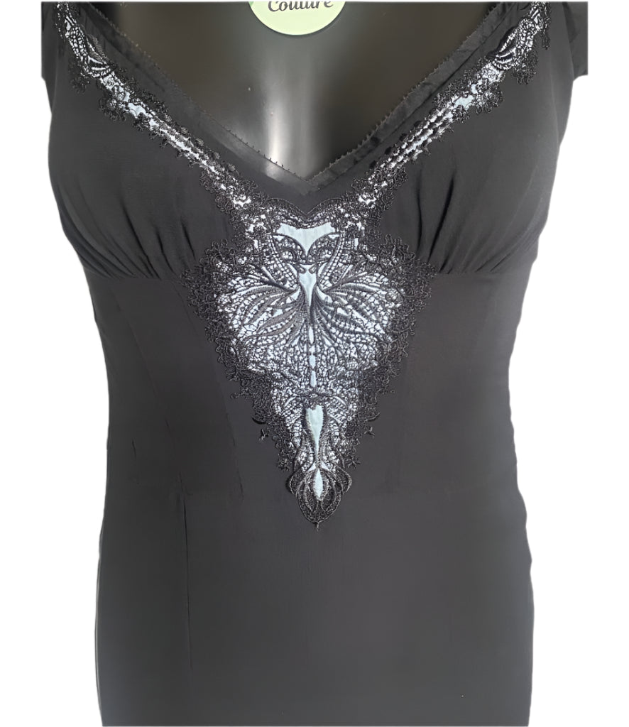 Karen Millen Vintage Black Dress - UK8