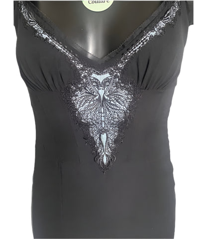 Karen Millen Vintage Black Dress - UK8
