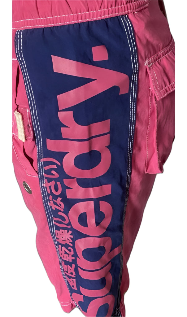 SUPERDRY Pink Swim Shorts - Size UK S