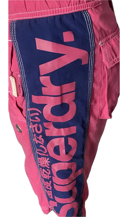 SUPERDRY Pink Swim Shorts - Size UK S