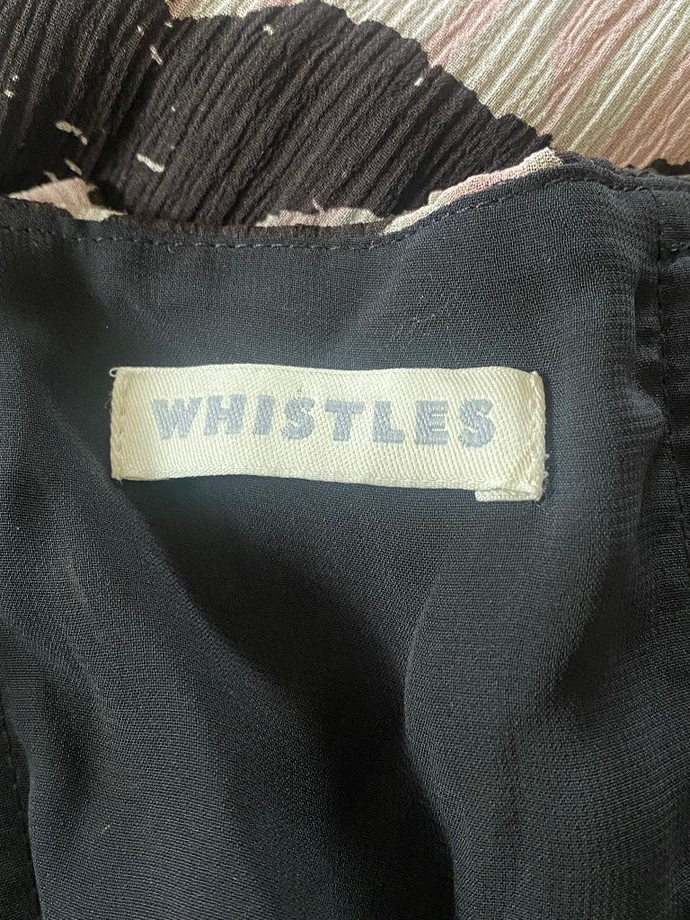 Whistles Pink & Brown Silk Dress -  UK8 - Pre-loved