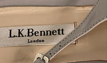 L.K. BENNETT Grey Leather Sandals - UK6 