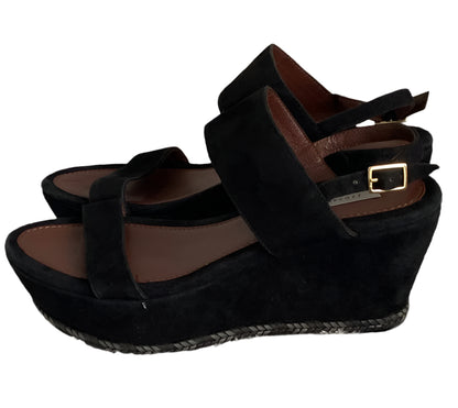 JIGSAW Black Suede Sandals - UK6