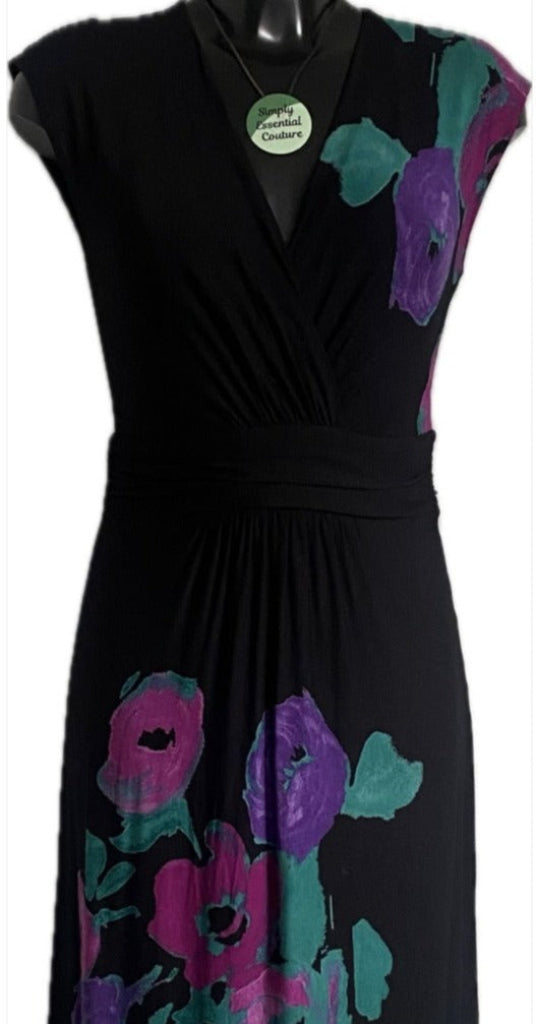 LAURA ASHLEY Vintage Black Dress - UK14