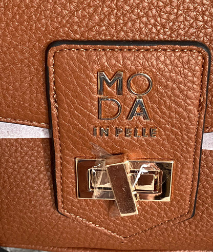 Moda in Pelle Brown Leather Sloane Bag