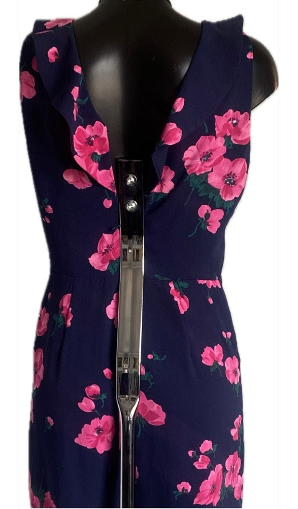 Warehouse Navy Playsuit - Size UK12