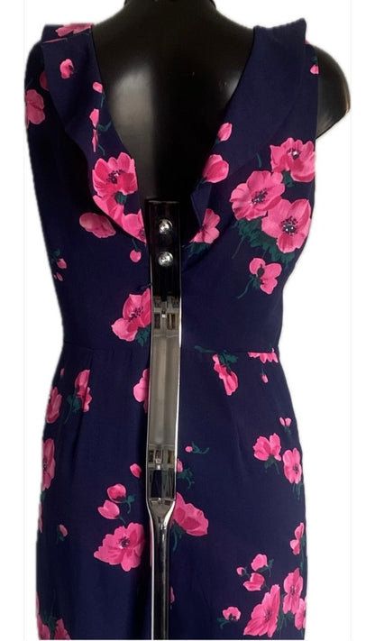 Warehouse Navy Playsuit - Size UK12