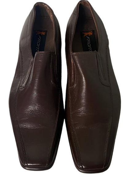 FRONT Brown Leather Loafer Style Shoes - UK8