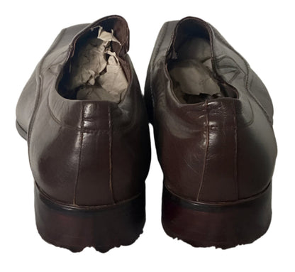 FRONT Brown Leather Loafer Style Shoes - UK8