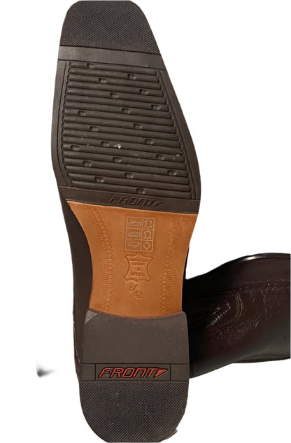 FRONT Brown Leather Loafer Style Shoes - UK8
