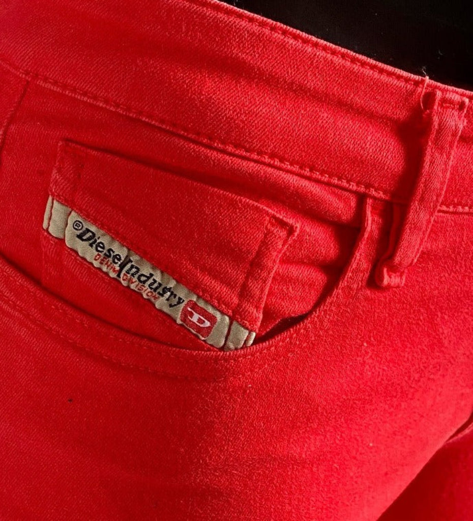 Diesel Super Skinny Red Jeans - Size UK8