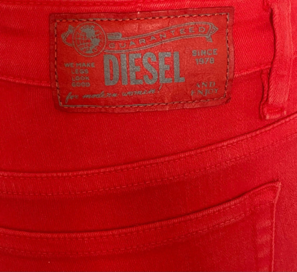Diesel "Red Label" Red Jeans - Size UK8