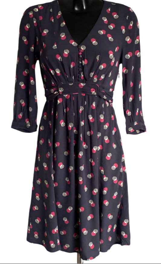 Boden Grey & Pink Dress UK6 - Pre-loved