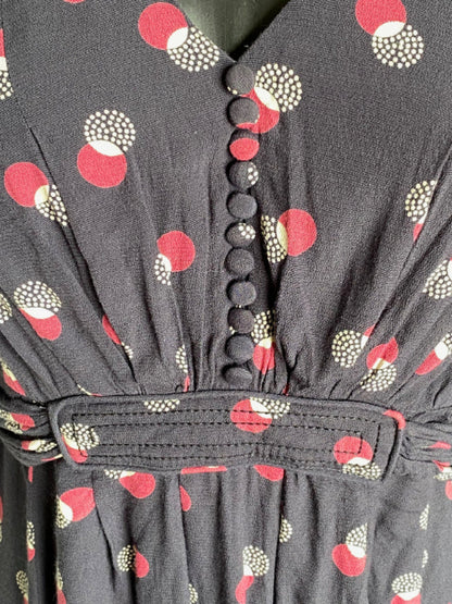 Boden Grey and Pink Pattern Dress - UK 6
