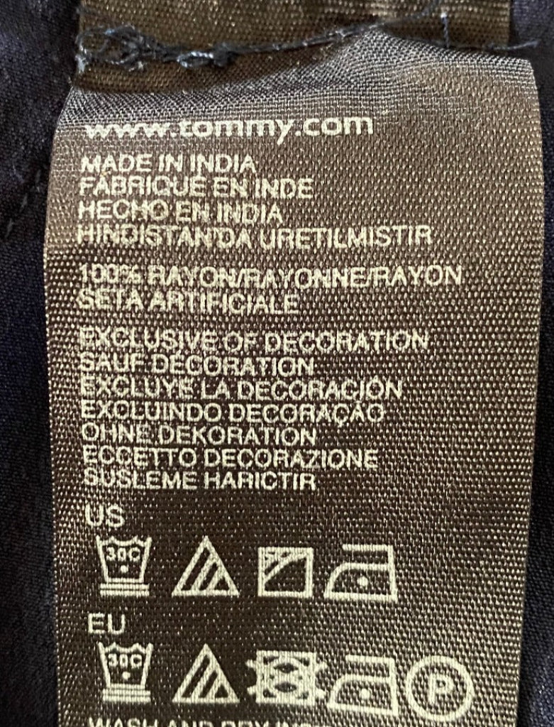Tommy Hilfiger Navy Cotton Trousers - UK8