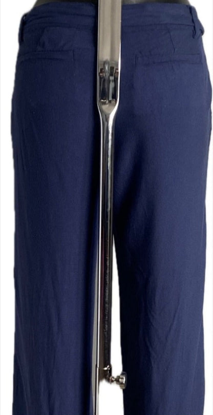 Tommy Hilfiger Navy Cotton Trousers - UK8