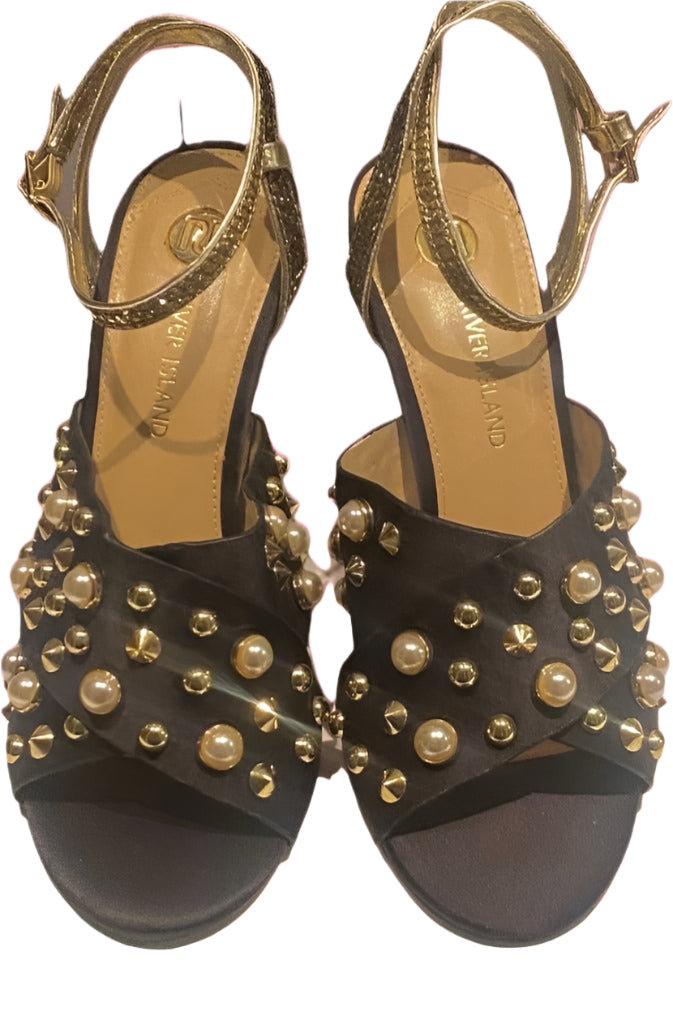 River Island Embellished Black Shoes - UK7