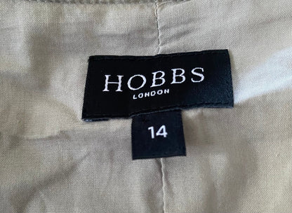 HOBBS Grey Floral Linen Skirt - UK14