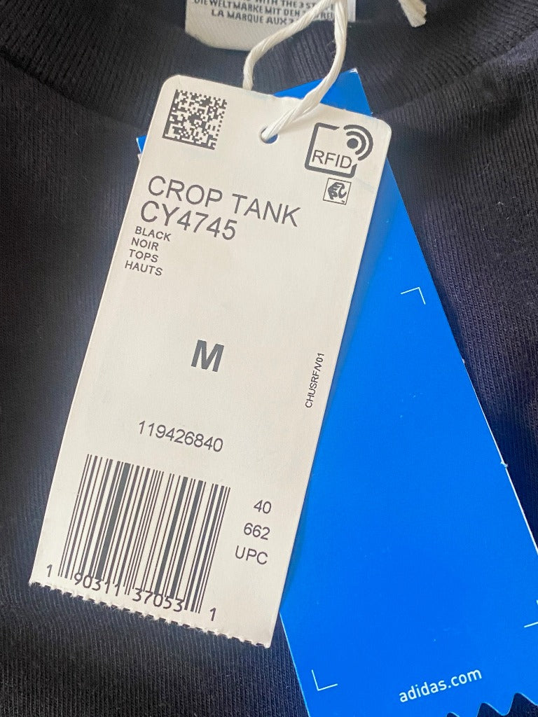 Adidas Black Crop Top - UK14 - New Tags