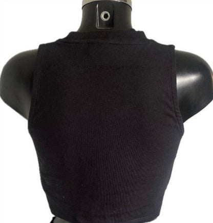 Adidas Black Crop Top - UK14 - Rear