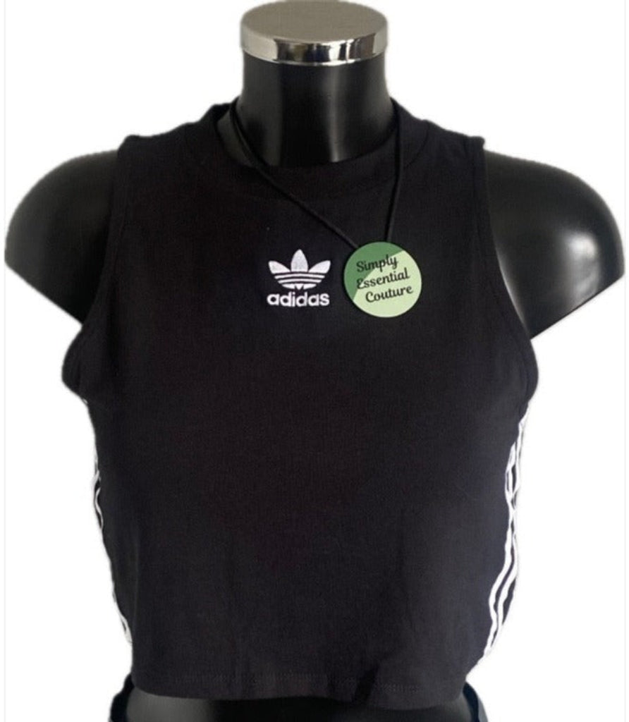 Adidas Black Crop Top - UK14