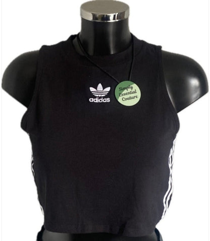 Adidas Black Crop Top - UK14