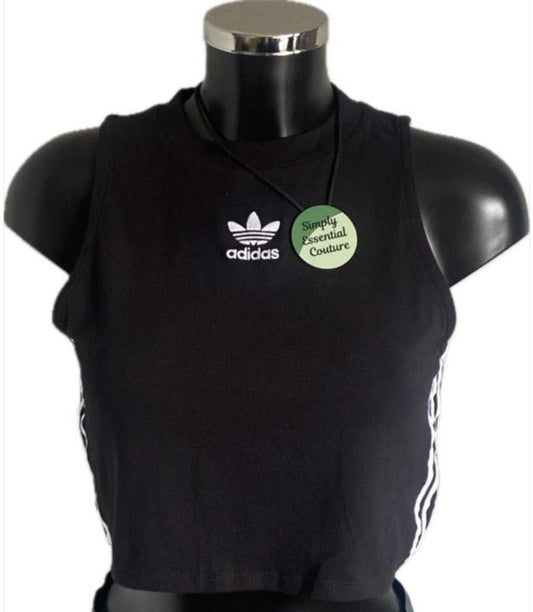 Adidas Black Crop Top - UK14