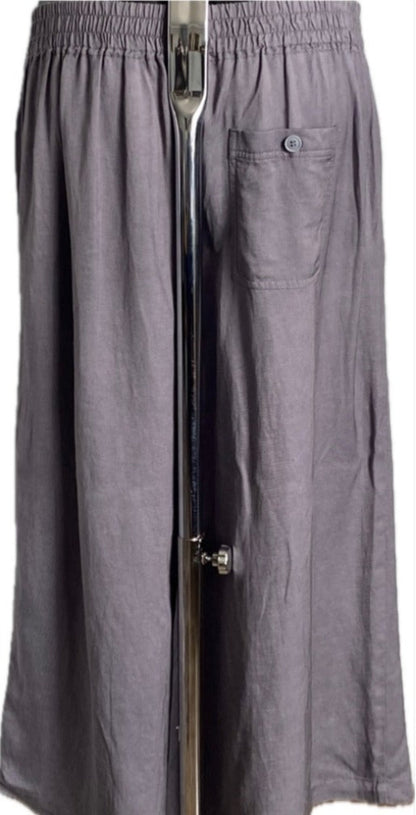 Poetry Lilac Linen Cropped Trousers size UK14 - Pre-loved