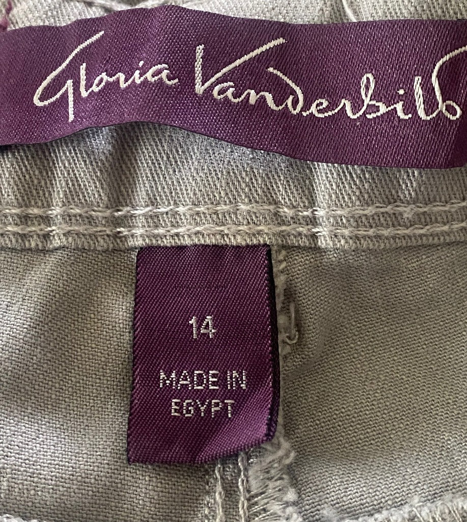 Gloria Vanderbilt Grey Shorts UK 14 Labels