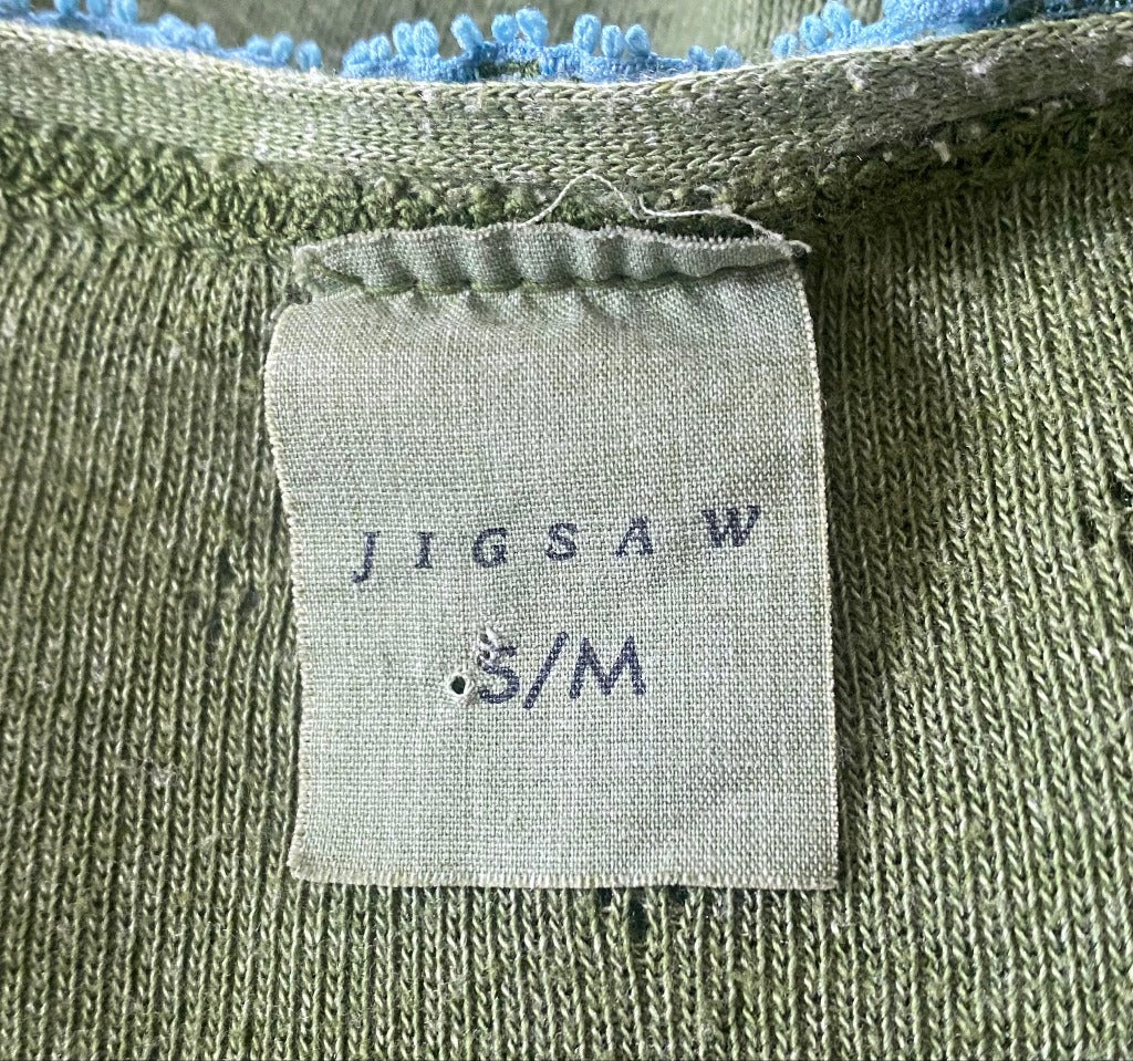 Jigsaw Green Cardigan - Sizing  Label