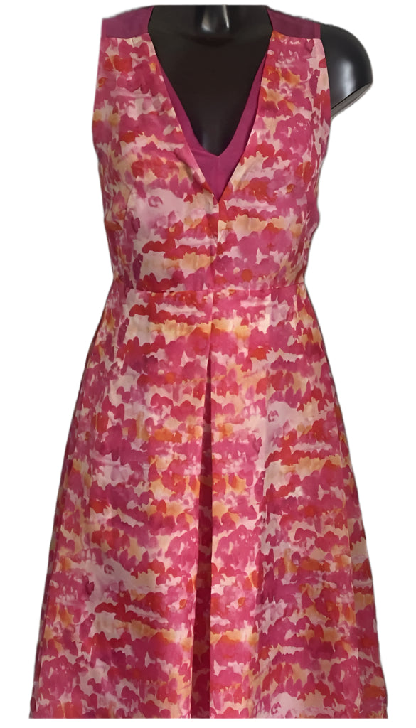 Whistles Watercolour Silk Dress - UK8