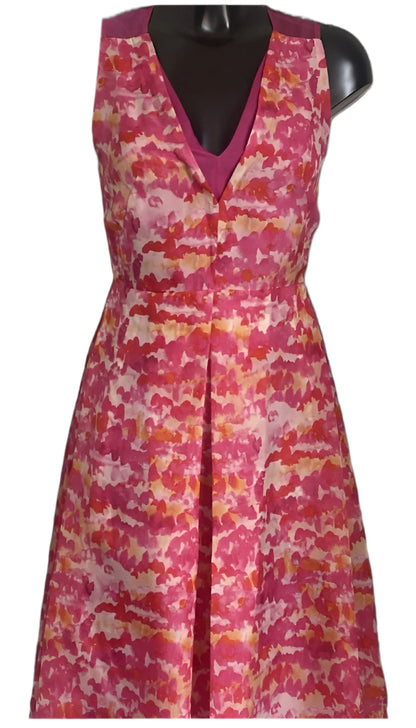 Whistles Watercolour Silk Dress - UK8
