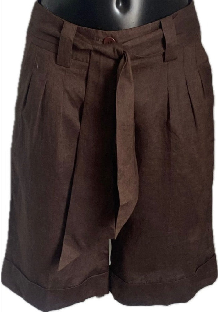 Sticky Fingers Brown Linen Shorts - UK10