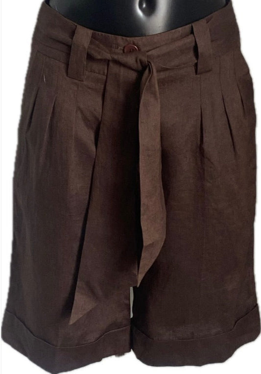 Sticky Fingers Brown Linen Shorts - UK10