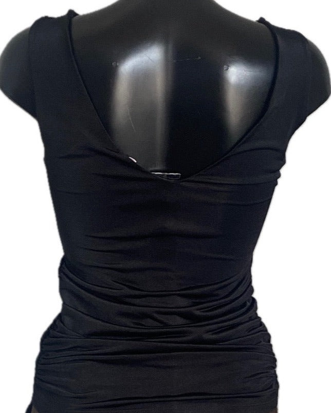 LIPSY London Black Ruched Top - UK10