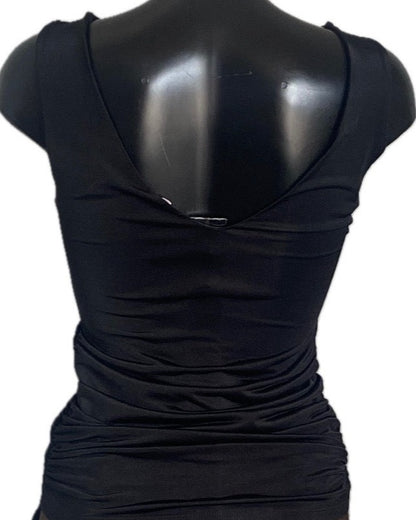 LIPSY London Black Ruched Top - UK10
