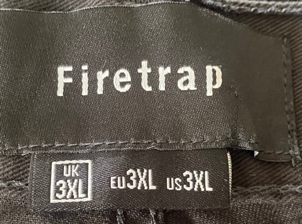 Firetrap Black Cargo Shorts - Sizing Tags