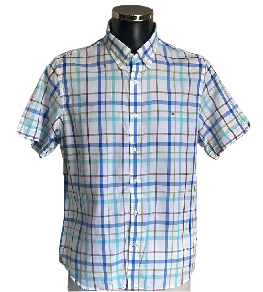 Tommy Hilfiger Slim Fit Check Shirt - Size XL- Pre-loved