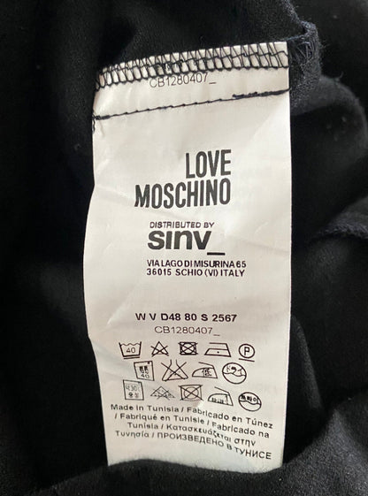 Love Moschino label on aBlack Dress UK 8