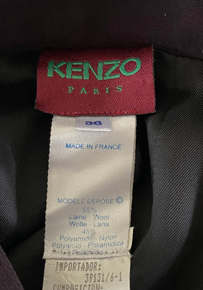 Kenzo Paris label on a garment with size tag and material information.