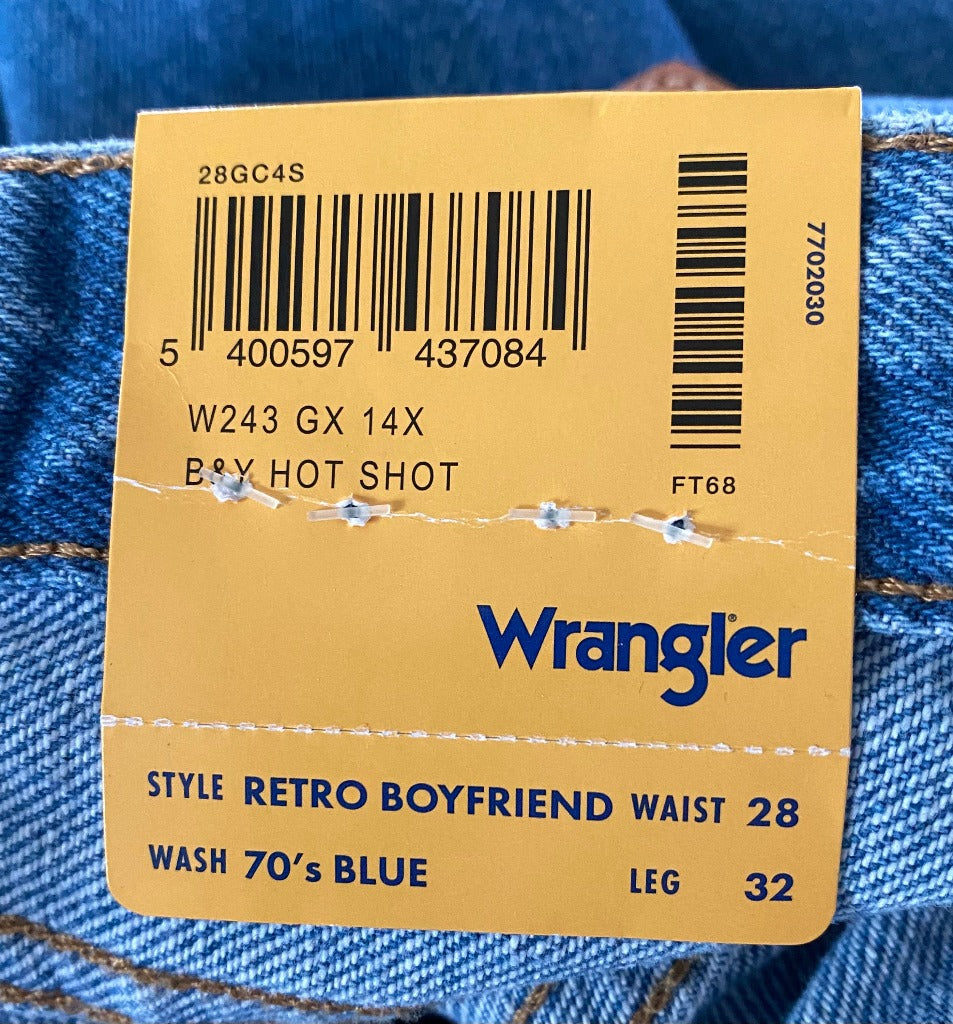 Wrangler Retro Boyfriend Jeans Size UK10 W28x - NEW with Tags