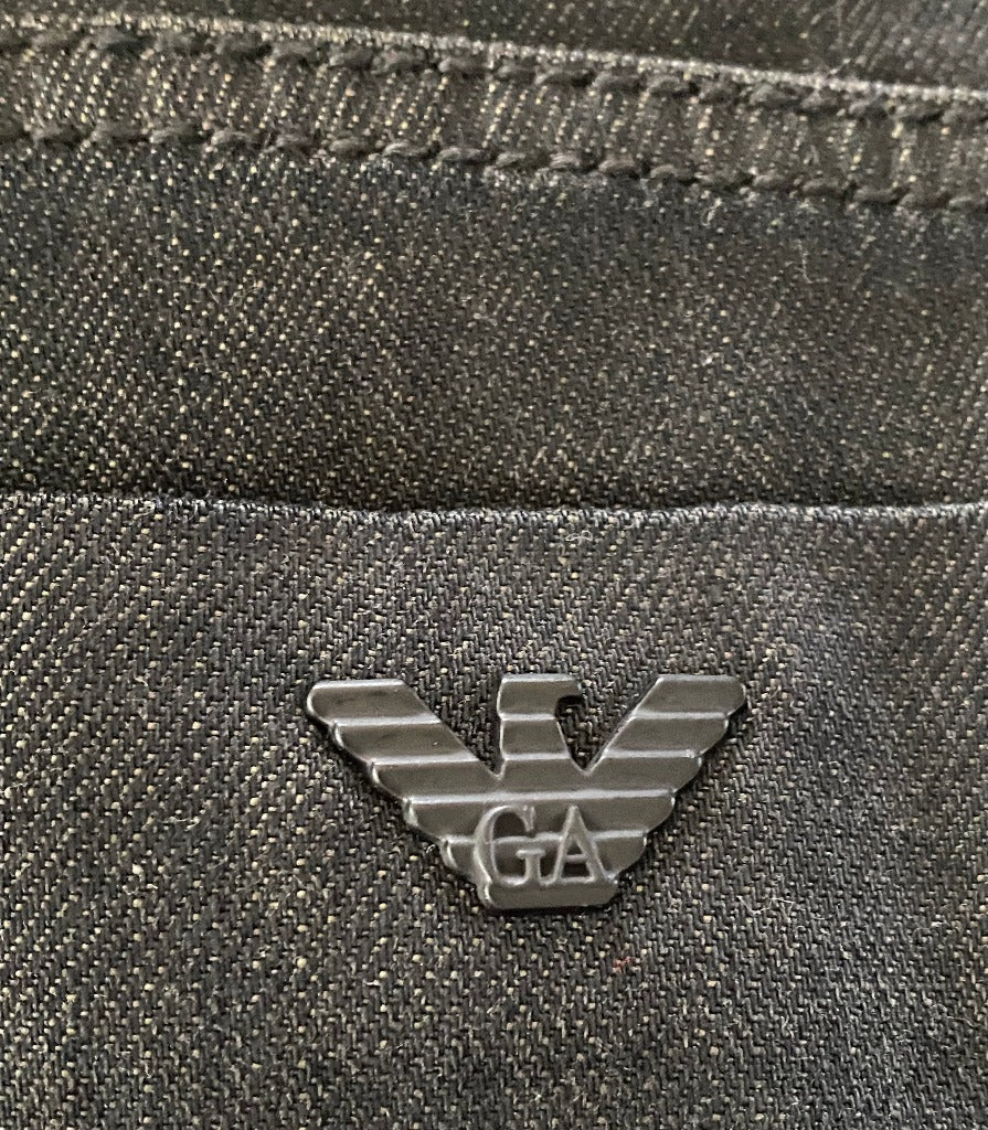 Emporio Armani Black Jeans Logo